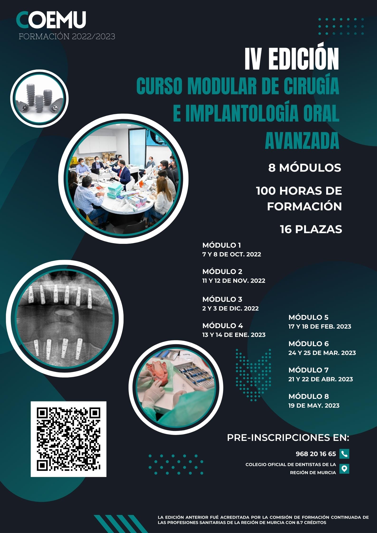IV Edición Curso modular de Cirugía e Implantología Oral Avanzada